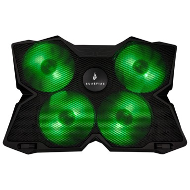 SUREFIRE Podloga za hlađenje laptopa Bora do 17" USB LED, zelena